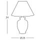 Kolarz 0014.73S.4 - Stolna lampa GIARDINO 1xE27/100W/230V