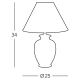Kolarz 0014.73S.6 - Stolna svjetiljka GIARDINO 1x E27/100W/230V