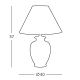 Kolarz 0014.74.7 - Stolna lampa BORDEAUX 1xE27/100W/230V