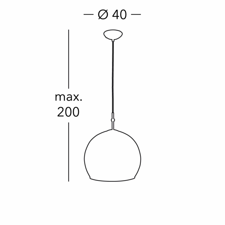Kolarz 0392.31L.3.Aq.Ch - Luster na užetu LUNA 1xE27/60W/230V 24K zlato