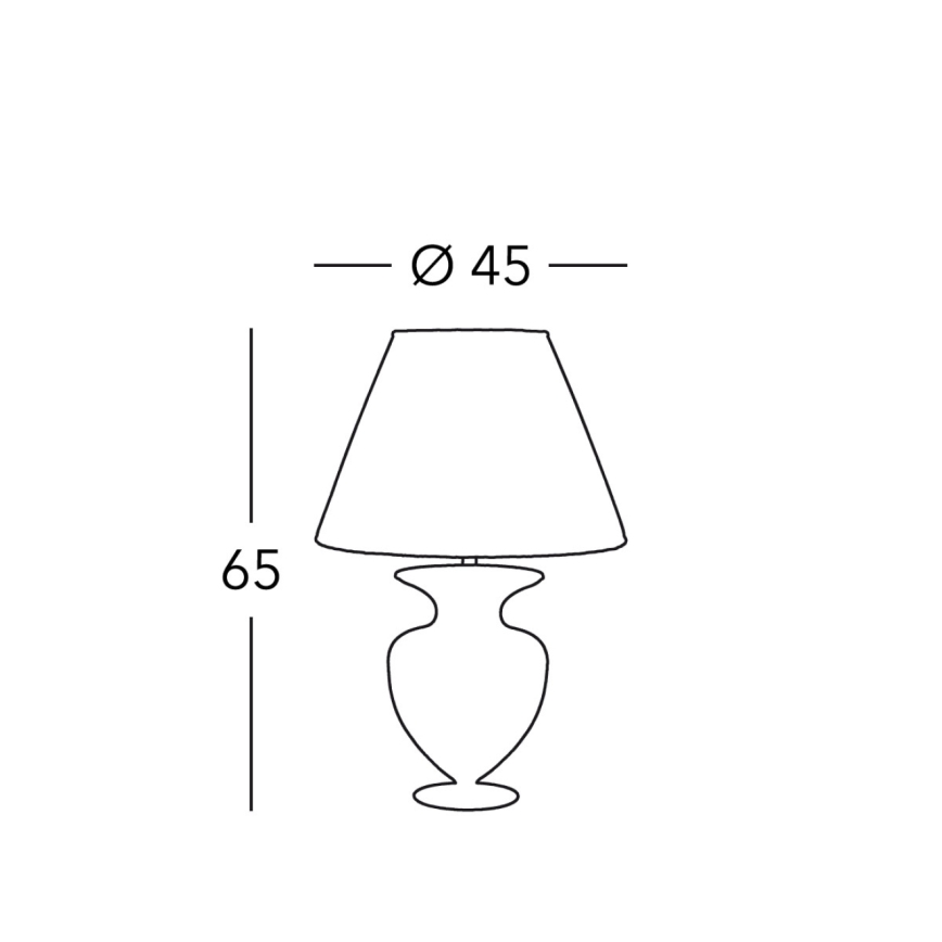 Kolarz 1415.71M.CH - Stolna lampa ANFORA 1xE27/100W/230V 24K zlatna