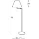 Kolarz 264.41.4 - Podna svjetiljka HILTON 1x E27/60W/230V