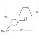 Kolarz 264.61.4 - Zidna svjetiljka HILTON 1x E14/40W/230V