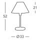 Kolarz 264.70.4 - Stolna svjetiljka HILTON 1x E27/60W/230V