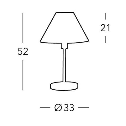 Kolarz 264.70.6 - Stolna lampa HILTON 1xE27/60W/230V