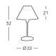 Kolarz 264.70.7 - Stolna lampa HILTON 1xE27/60W/230V