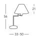 Kolarz 264.71.6 - Stolna lampa HILTON 1xE27/60W/230V