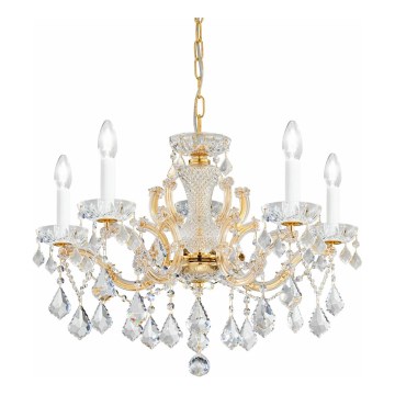 Kolarz 3149.85.3.KoT - Kristalni luster na lancu MARIA LOUISE 5xE14/40W/230V 24K zlato