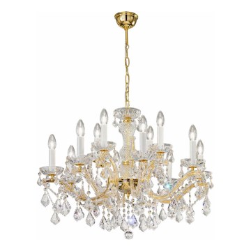 Kolarz 3149.88+4.3.KoT - Kristalni luster na lancu MARIA LOUISE 12xE14/40W/230V 24K zlato