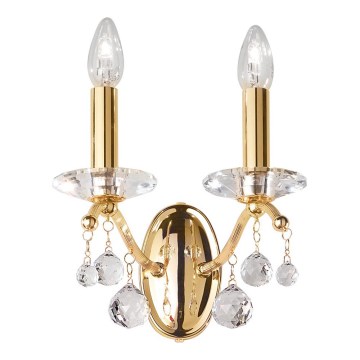 Kolarz 3234.62.3.KoT - Kristalna zidna svjetiljka CARMEN 2xE14/60W/230V 24K zlato