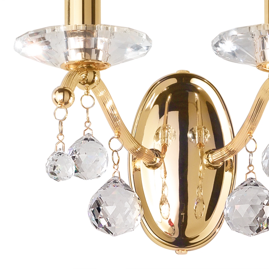 Kolarz 3234.62.3.KoT - Kristalna zidna svjetiljka CARMEN 2xE14/60W/230V 24K zlato