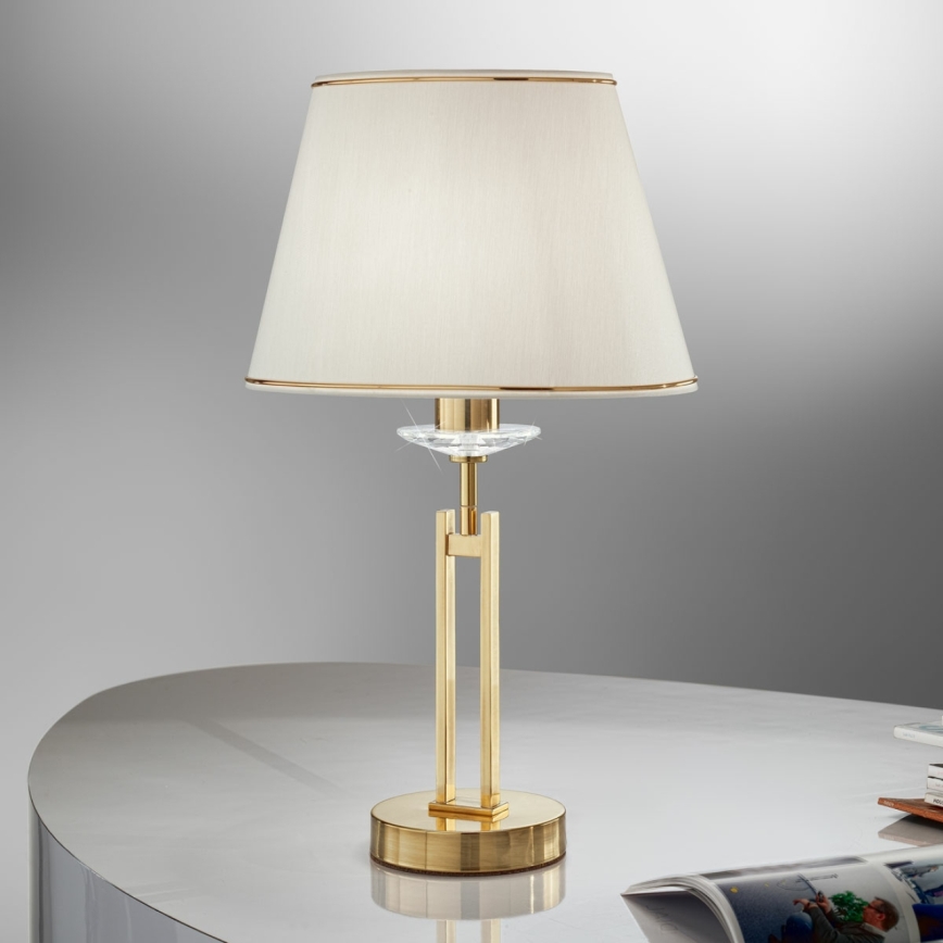 Kolarz 330.71.8C - Kristalna stolna lampa IMPERIAL 1xE27/60W/230V zlatna/bež