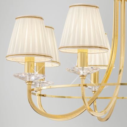 Kolarz 330.88.8C - Kristalni luster na lancu IMPERIAL 8xE14/60W/230V zlatna