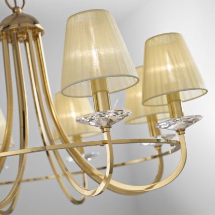 Kolarz 330.88.8C - Kristalni luster na lancu IMPERIAL 8xE14/60W/230V zlatna