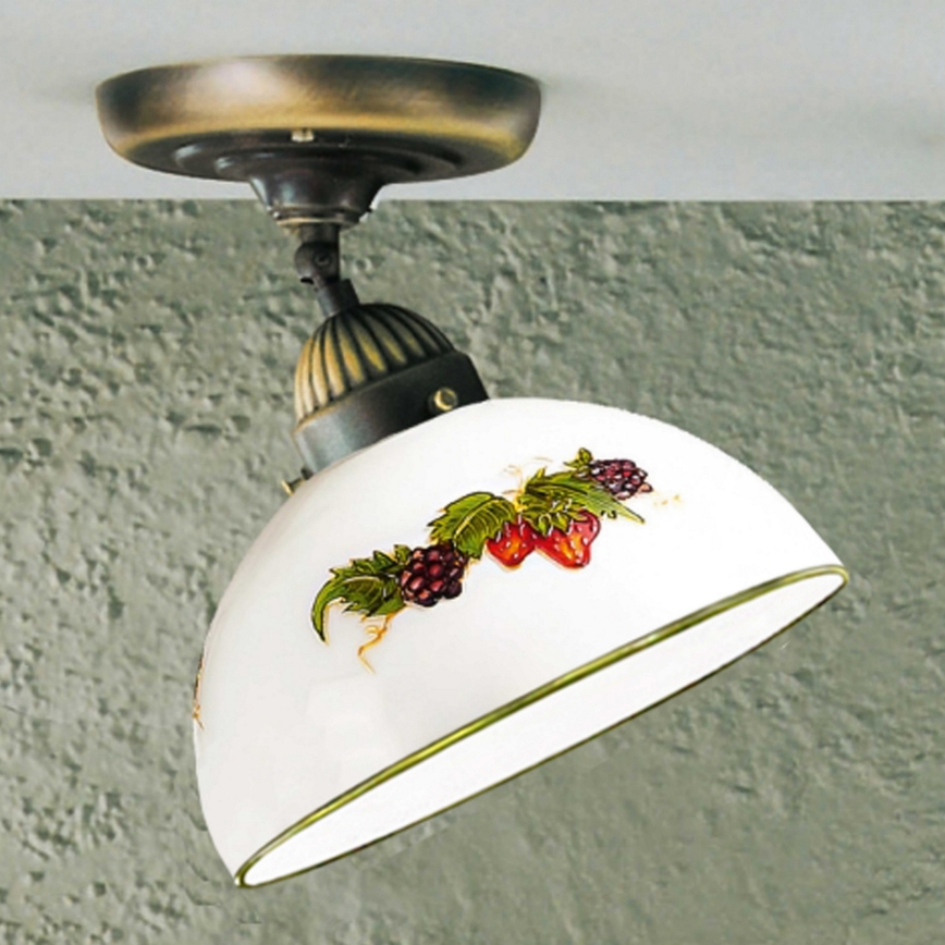 Kolarz 731.10.121 - Stropna svjetiljka NONNA 1xE27/75W/230V promjera 20 cm vino/jagode