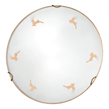 Kolarz 731.11.4.150 - Zidna svjetiljka NONNA 1xE27/60W/230V, Ø 30 cm, s motivom jelena, ružičasto zlato