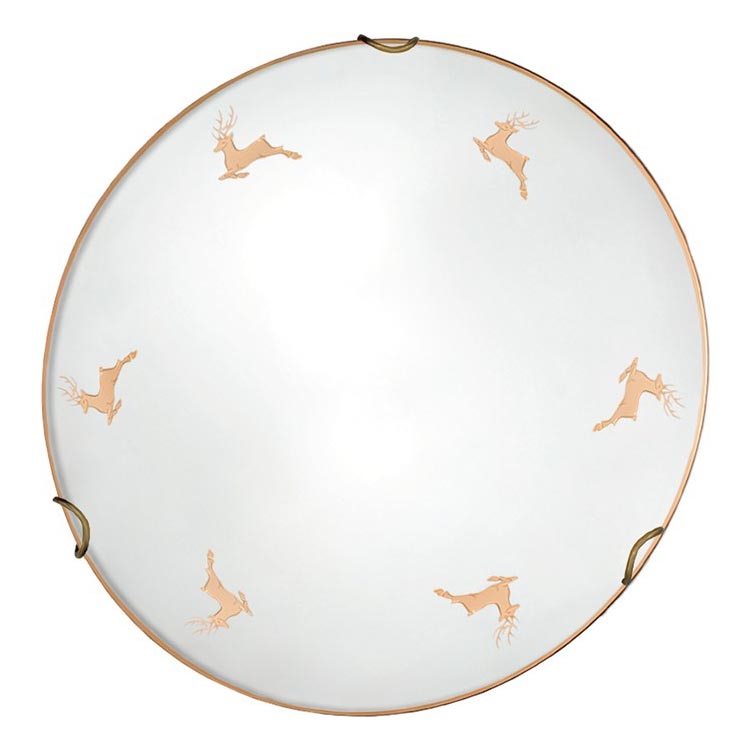 Kolarz 731.11.4.150 - Zidna svjetiljka NONNA 1xE27/60W/230V, Ø 30 cm, s motivom jelena, ružičasto zlato