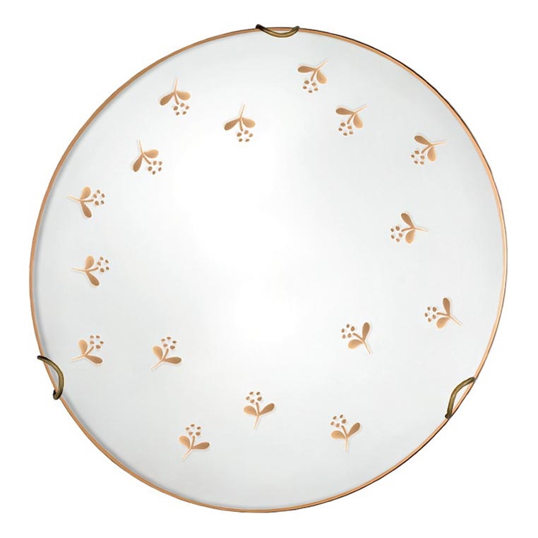 Kolarz 731.11.4.160 - Zidna svjetiljka NONNA 1xE27/60W/230V, promjer 30 cm, s motivom cvijeća, ružičasto zlato