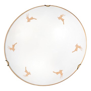 Kolarz 731.12.4.150 - Zidna svjetiljka NONNA 2x E27/60W/230V Ø 40 cm s motivom jelena, ružičasto zlato