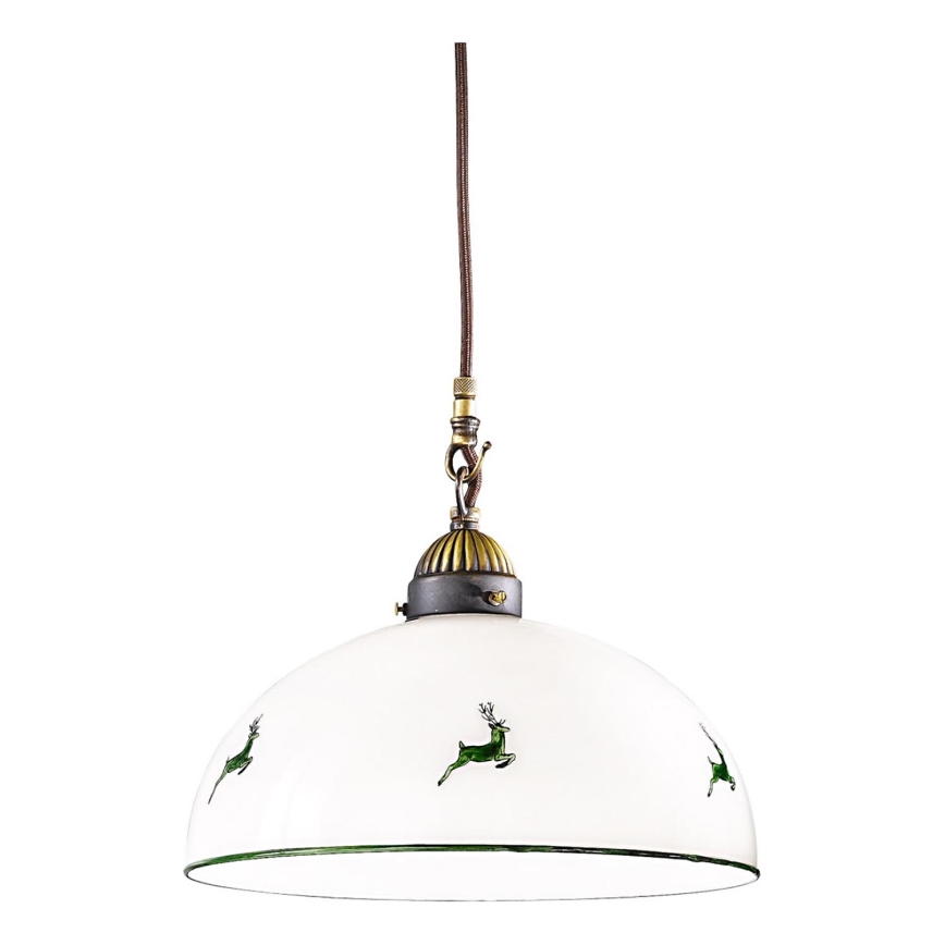 Kolarz 731.30.101 - Luster na sajli NONNA 1xE27/75W/230V pr. 30 cm jeleni zelena