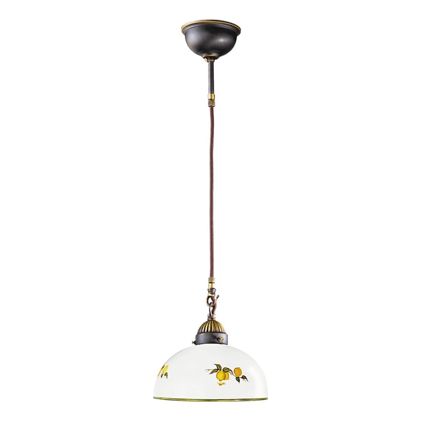 Kolarz 731.30.129 - Luster na sajli NONNA 1xE27/75W/230V pr. 30 cm limuni