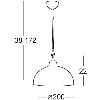 Kolarz 731.30.17 - Luster na sajli NONNA 1x E27/75W/230V plava