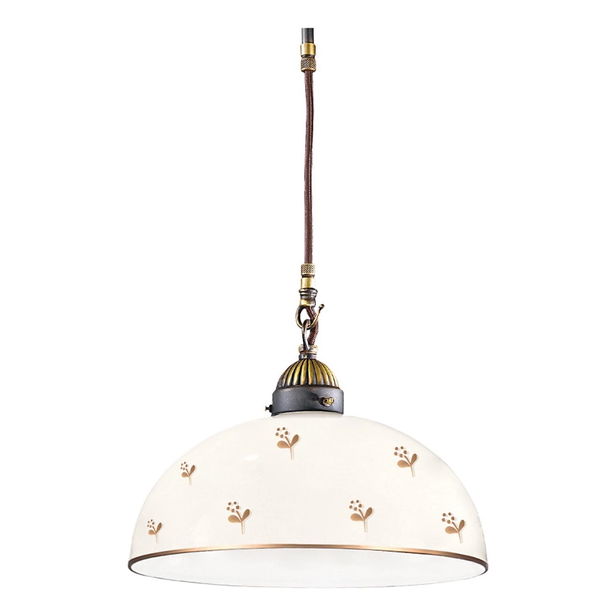 Kolarz 731.30.171 - Viseći luster na kabelu NONNA 1xE27/75W/230V, Ø 30 cm, s cvjetnim motivom, ružičasto zlato