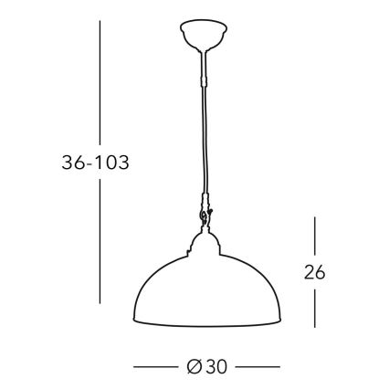 Kolarz 731.30.25 - Luster na sajli NONNA 1xE27/75W/230V plava