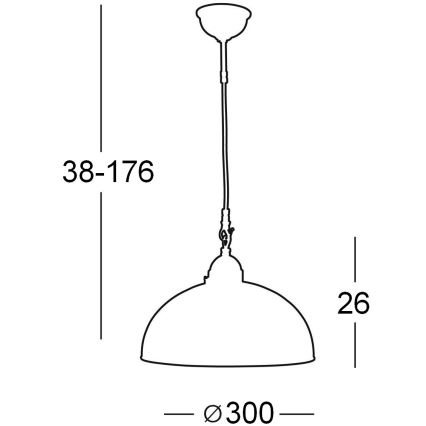 Kolarz 731.30.74 - Luster na sajli NONNA 1xE27/75W/230V bijela