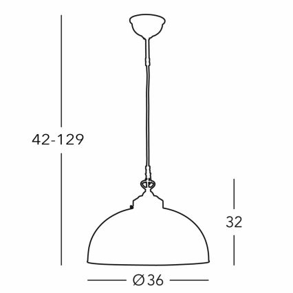 Kolarz 731.32.102 - Luster na sajli NONNA 1xE27/75W/230V pr. 36 cm jeleni zelena