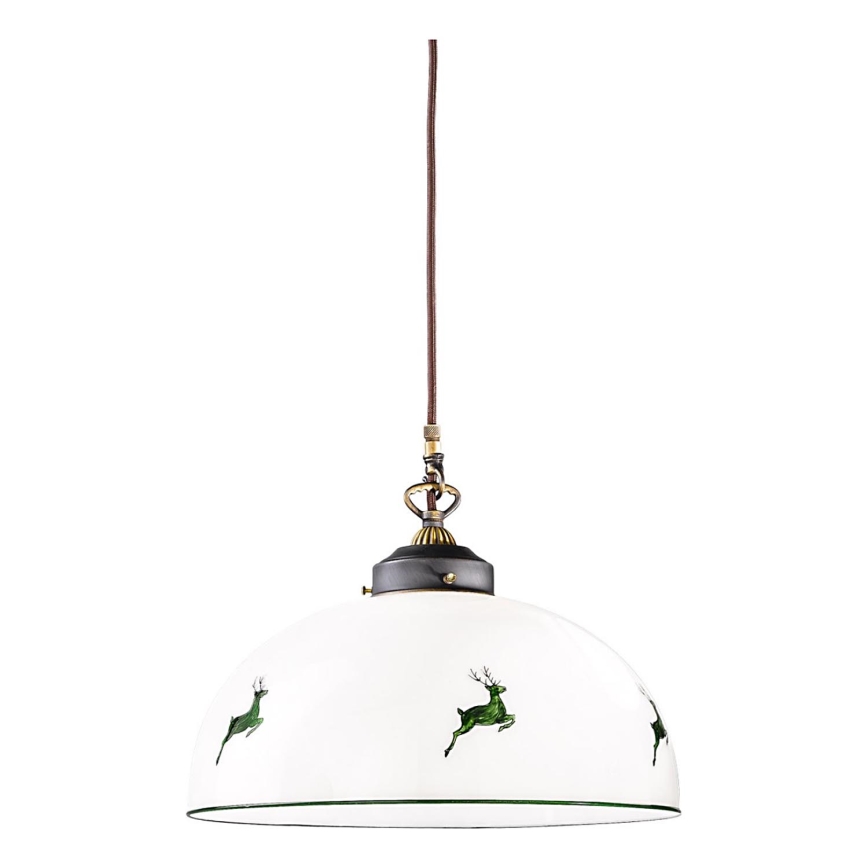 Kolarz 731.32.102 - Luster na užetu NONNA 1xE27/75W/230V promjer 36 cm jelenje zelena