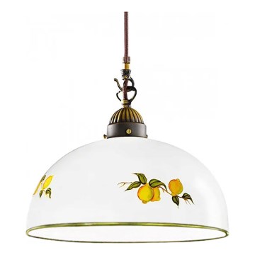 Kolarz 731.32.138 - Luster na sajli NONNA 1xE27/75W/230V pr. 36 cm limuni