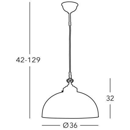 Kolarz 731.32.55 - Luster na sajli NONNA 1xE27/75W/230V