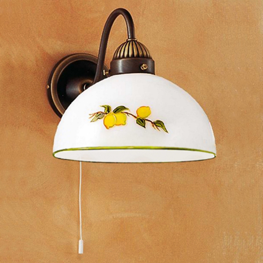 Kolarz 731.61.126 - Zidna lampa NONNA 1xE27/75W/230V limuni