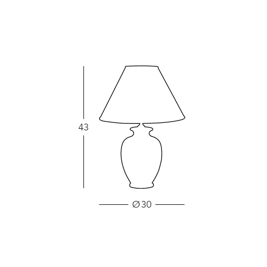 Kolarz 731.70W.100 - Stolna lampa NONNA 1xE27/100W/230V bijela