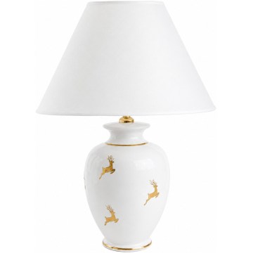 Kolarz 731.70W.150 - Stolna lampa NONNA 1xE27/100W/230V s motivom jelena, bijela/zlatna