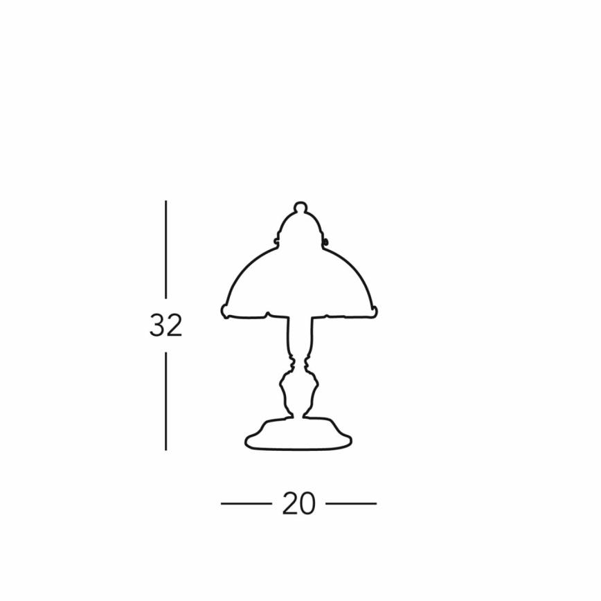 Kolarz 731.73.100 - Stolna lampa NONNA 1xE27/75W/230V smeđa/jeleni zelena