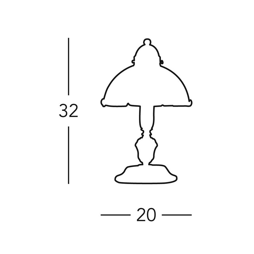 Kolarz 731.73.17 - Stolna lampa NONNA 1xE14/60W/230V plava