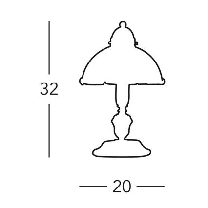 Kolarz 731.73.21 - Stolna lampa NONNA 1xE14/60W/230V zelena