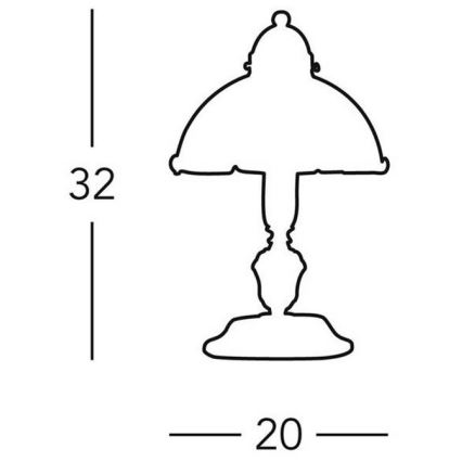 Kolarz 731.73.53 - Stolna lampa NONNA 1xE14/60W/230V