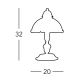 Kolarz 731.73.70 - Stolna lampa NONNA 1xE14/60W/230V