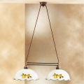Kolarz 731.82.117 - Luster na sajli NONNA 2xE27/75W/230V s motivom limuna