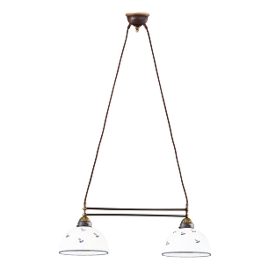 Kolarz 731.82.24 - Luster na užetu NONNA 2xE27/75W/230V plava