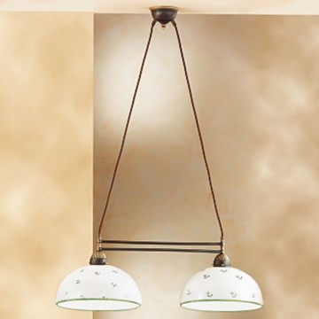 Kolarz 731.82.27 - Luster na užetu NONNA 2xE27/75W/230V zelena