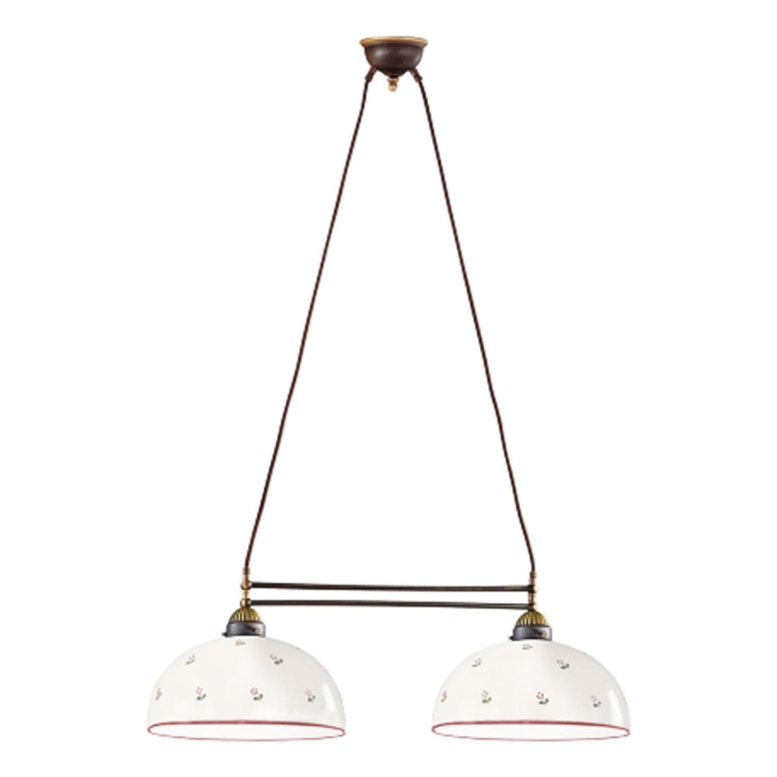 Kolarz 731.82.68 - Luster na užetu NONNA 2xE27/75W/230V crvena