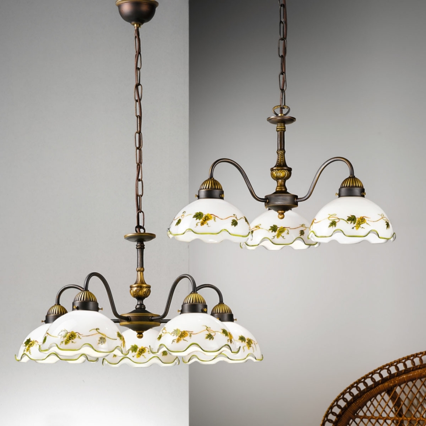 Kolarz 731.83.110 - Luster na lancu NONNA 3xE27/75W/230V boja vina