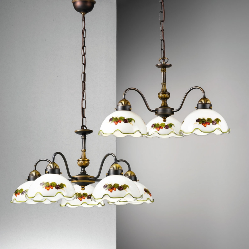 Kolarz 731.83.113 - Luster na lancu NONNA 3xE27/75W/230V vino/jagode