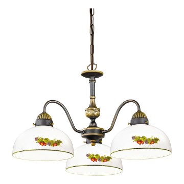 Kolarz 731.83.121 - Luster na lancu NONNA 3xE27/75W/230V vino/jagode