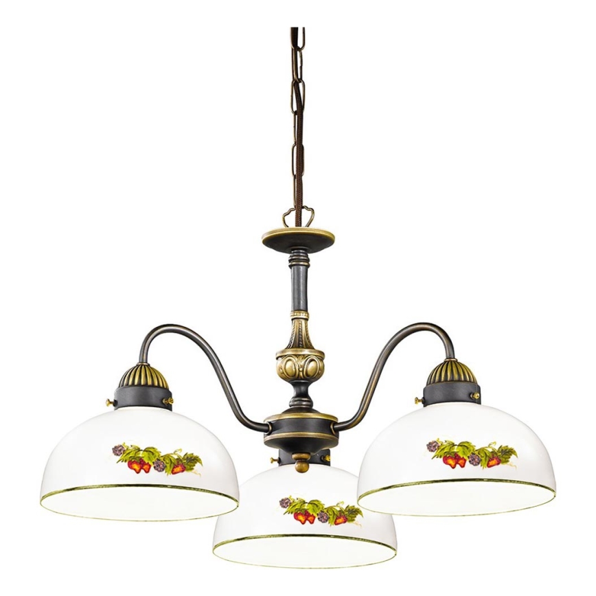 Kolarz 731.83.121 - Luster na lancu NONNA 3xE27/75W/230V vino/jagode