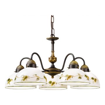 Kolarz 731.85.122 - Luster na lancu NONNA 5xE27/75W/230V vino